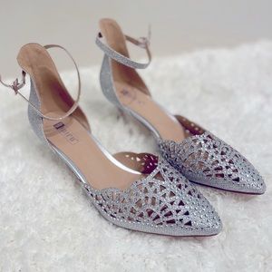 Shimmery Silver Heels